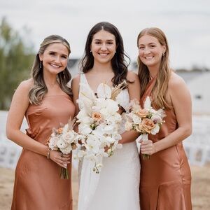 Revelry Leo Satin Dress- copper size 4